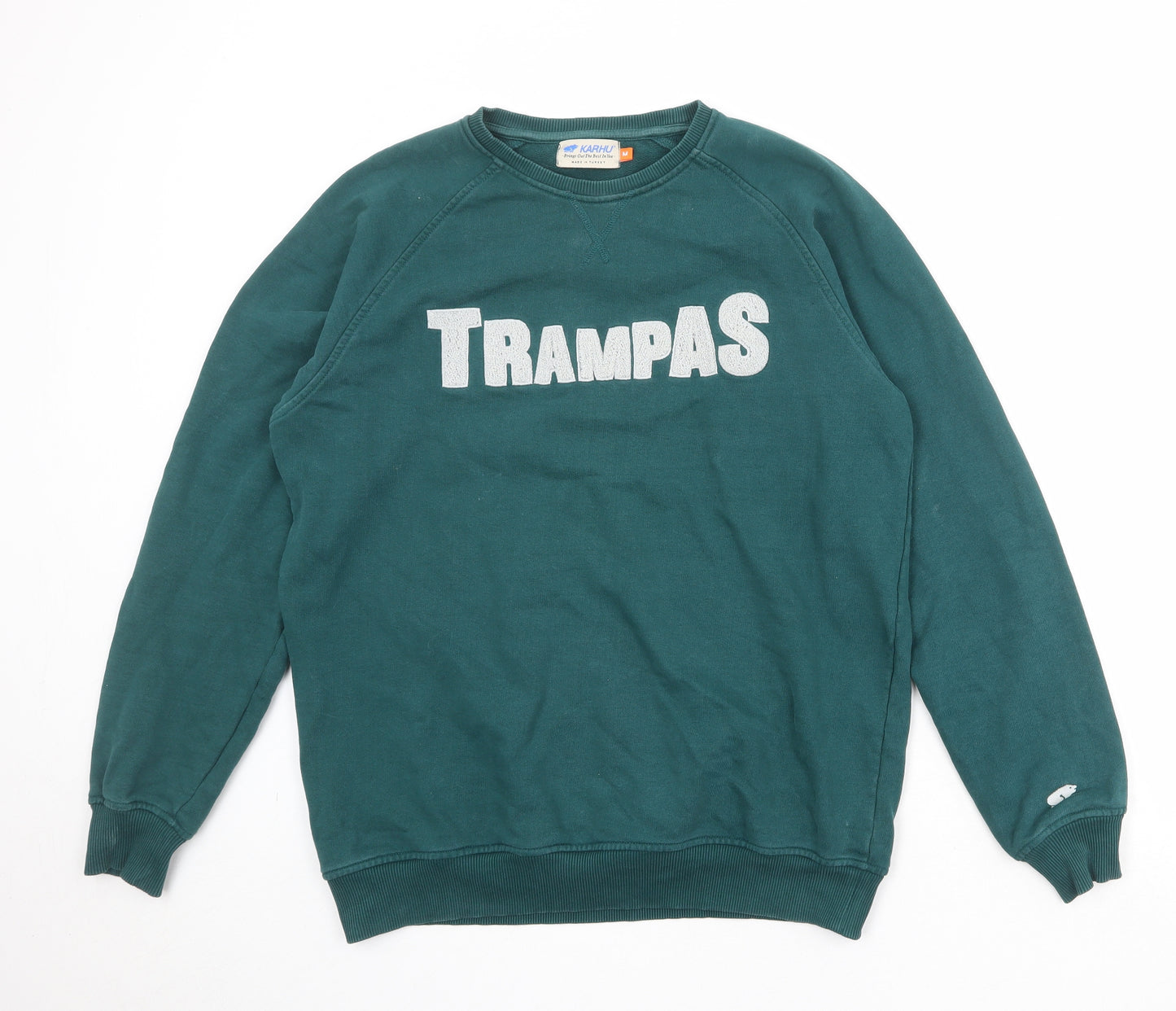 Karhu Womens Green 100% Cotton Pullover Sweatshirt Size M Pullover - Trampas