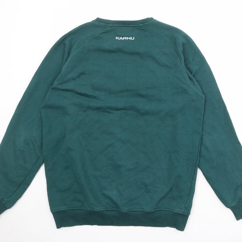 Karhu Womens Green 100% Cotton Pullover Sweatshirt Size M Pullover - Trampas