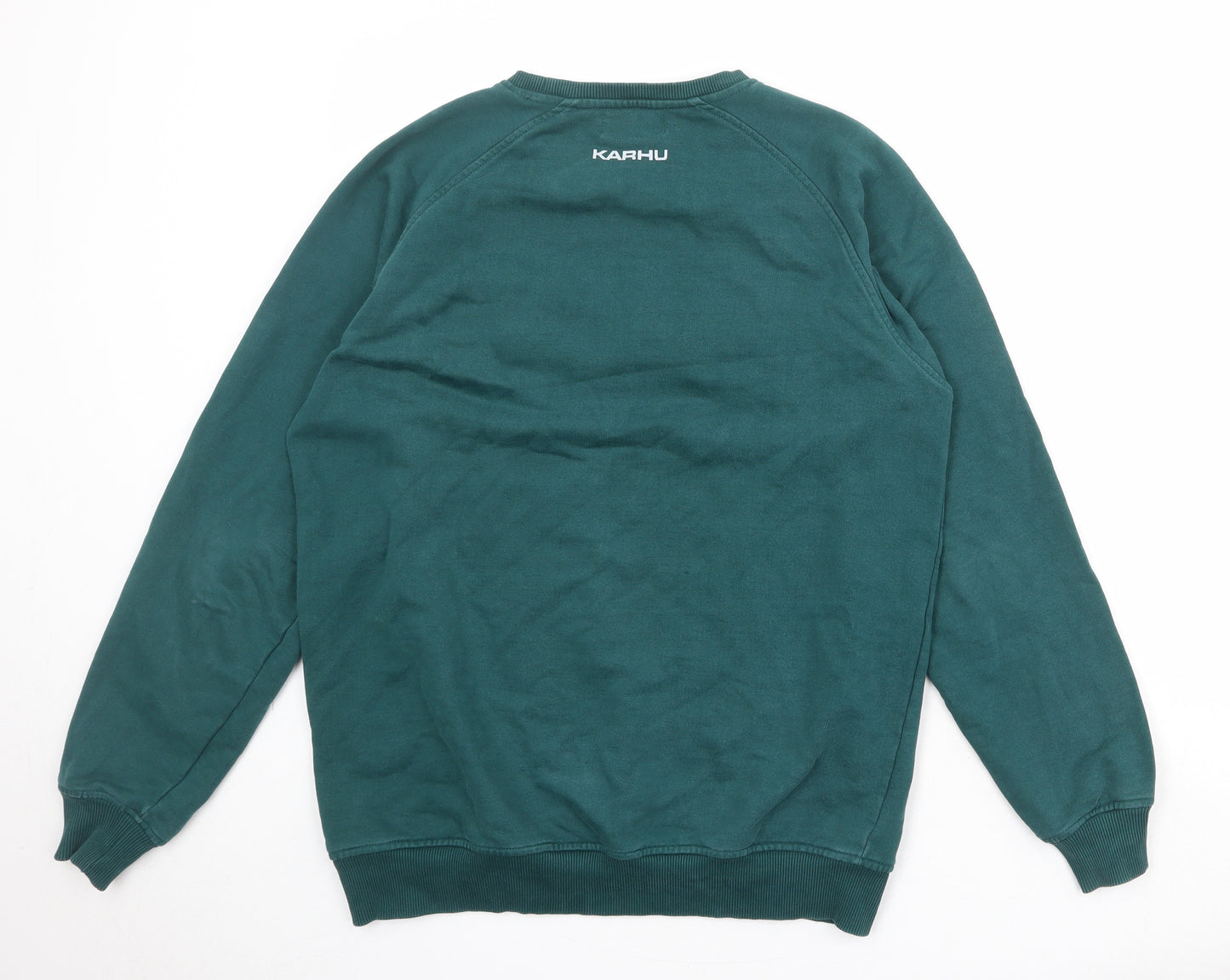 Karhu Womens Green 100% Cotton Pullover Sweatshirt Size M Pullover - Trampas