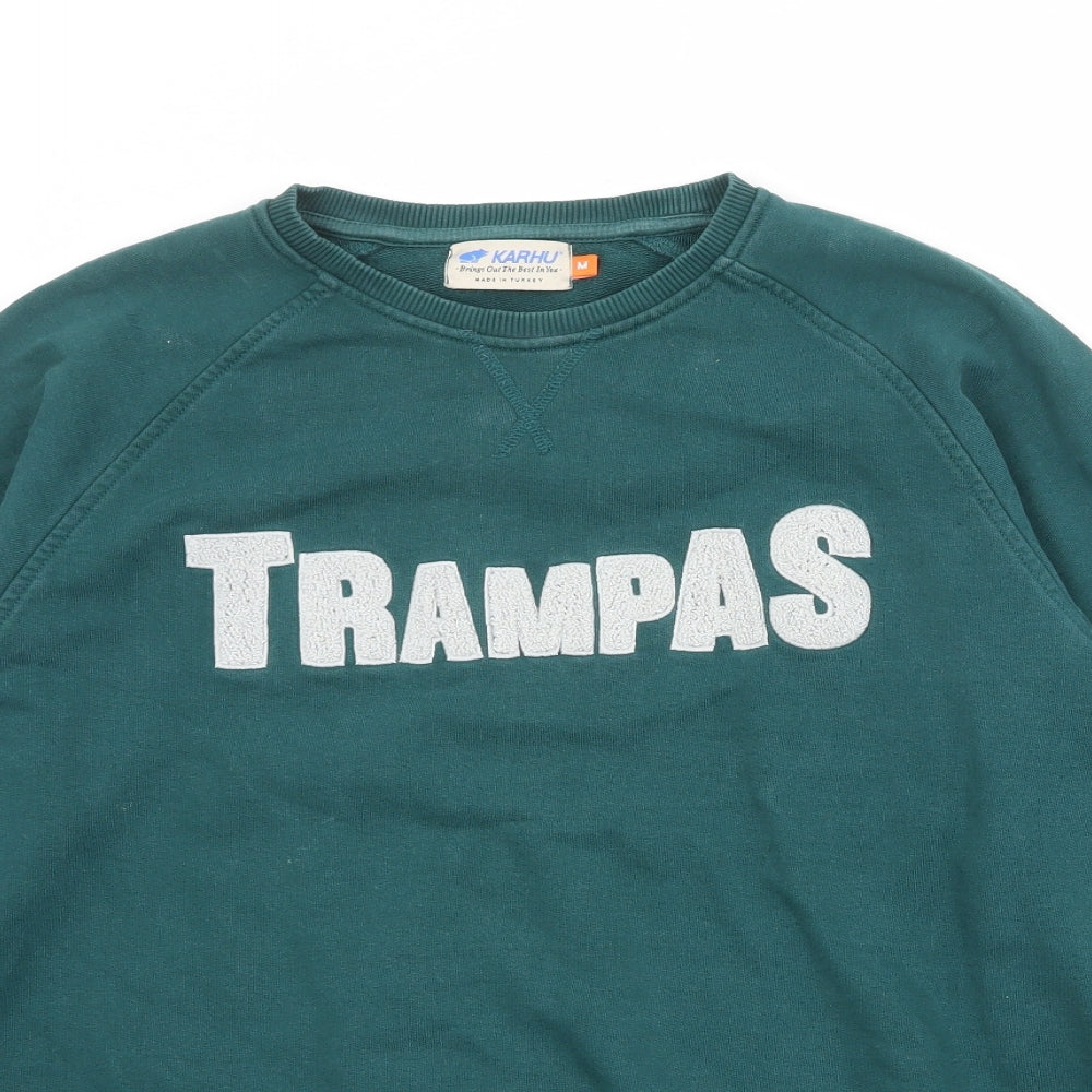 Karhu Womens Green 100% Cotton Pullover Sweatshirt Size M Pullover - Trampas