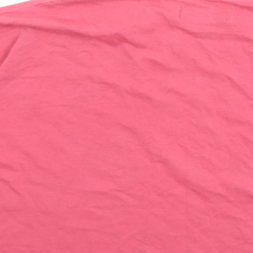 Topshop Womens Pink 100% Cotton Basic T-Shirt Size S Round Neck