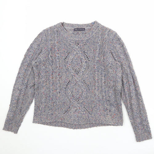 Marks and Spencer Womens Multicoloured Round Neck Acrylic Pullover Jumper Size 10