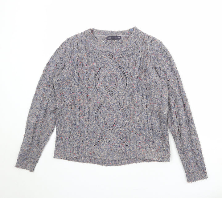 Marks and Spencer Womens Multicoloured Round Neck Acrylic Pullover Jumper Size 10