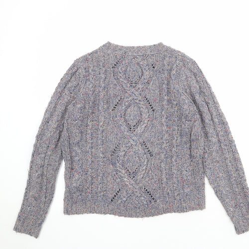 Marks and Spencer Womens Multicoloured Round Neck Acrylic Pullover Jumper Size 10