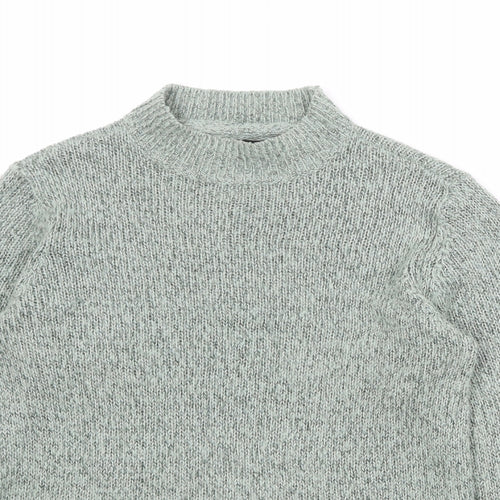 VERO MODA Womens Green Mock Neck Acrylic Pullover Jumper Size L