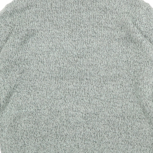 VERO MODA Womens Green Mock Neck Acrylic Pullover Jumper Size L