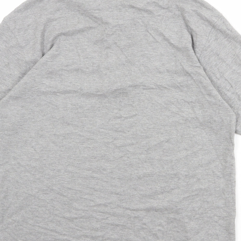 Slazenger Mens Grey Cotton Polo Size S Collared Button