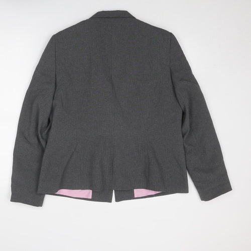 Dorothy Perkins Womens Grey Polyester Jacket Suit Jacket Size 16