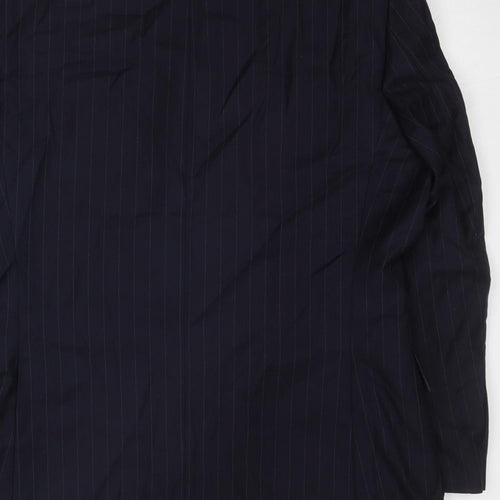 Austin Reed Mens Blue Striped Wool Jacket Suit Jacket Size 40 Regular