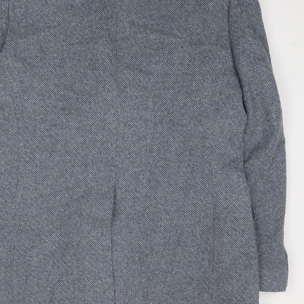St Michael Mens Blue Wool Jacket Blazer Size 42 Regular