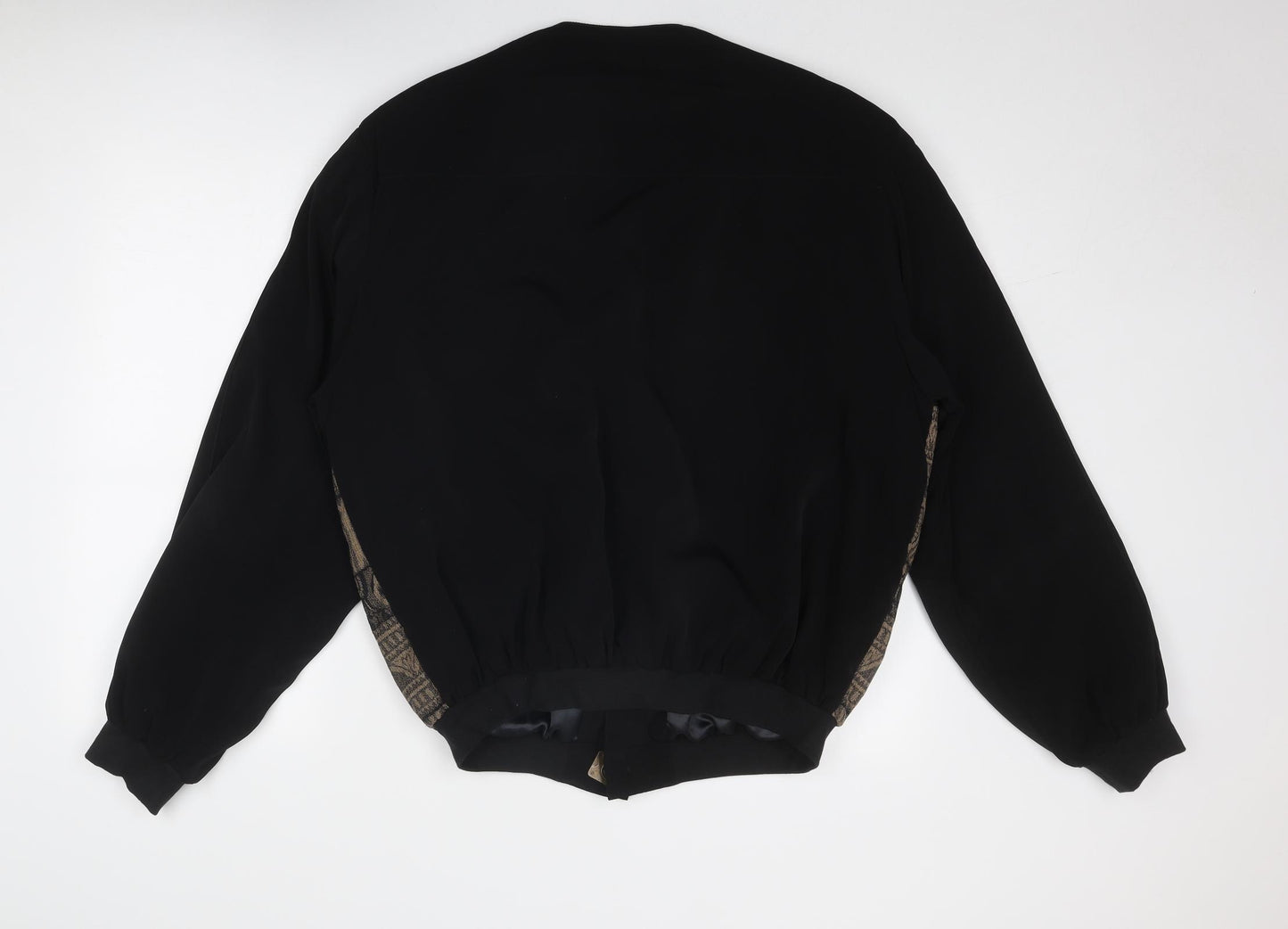 Antonio Archini Mens Black Geometric Bomber Jacket Jacket Size L - Toggle Fastening