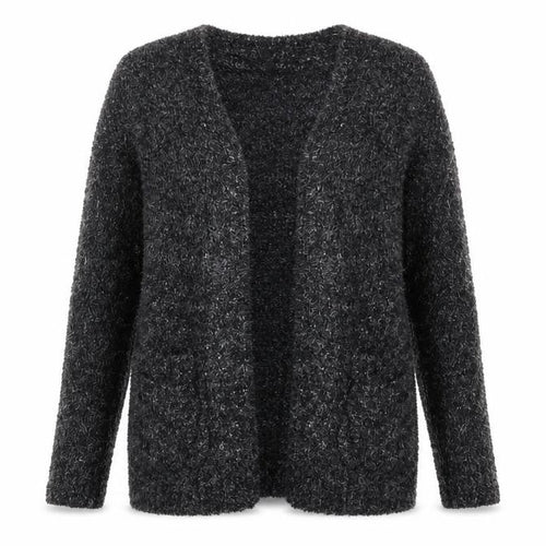 Colours of The World Womens Grey V-Neck Acrylic Cardigan Jumper Size XS