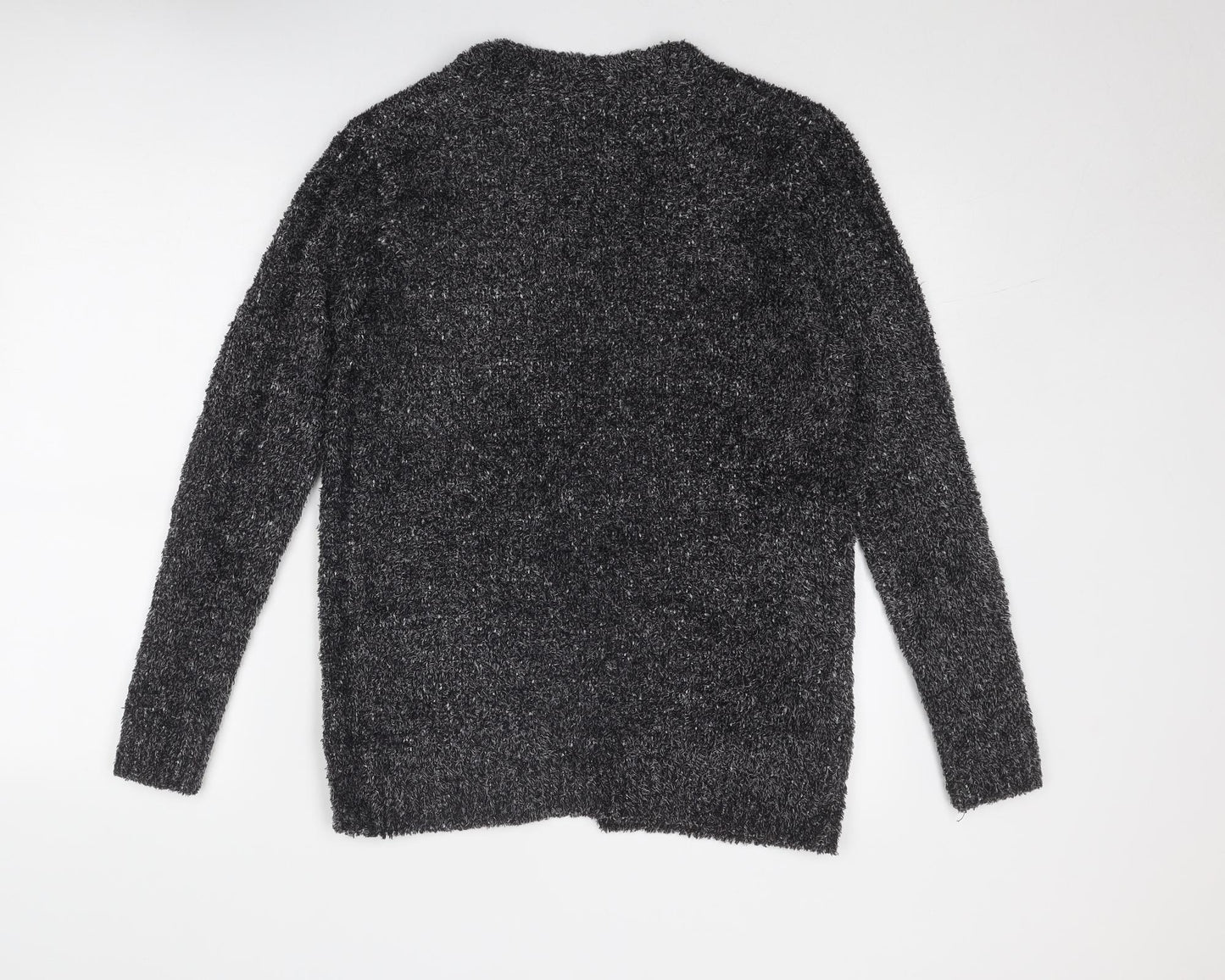 Colours of The World Womens Grey V-Neck Acrylic Cardigan Jumper Size XS