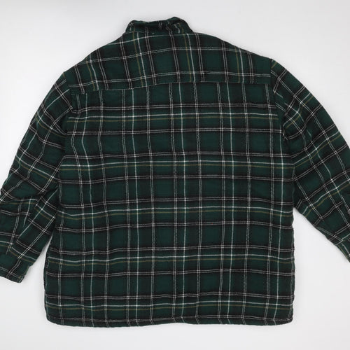 Blue Castle Mens Green Plaid Jacket Size 2XL Button