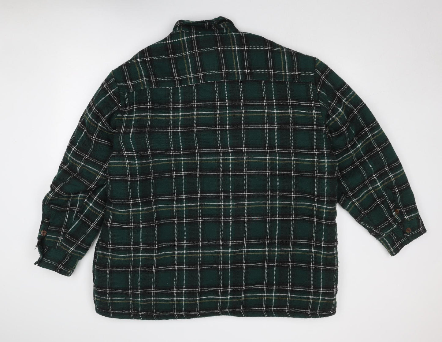 Blue Castle Mens Green Plaid Jacket Size 2XL Button