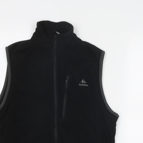 Quechua Mens Black Gilet Jacket Size S Zip