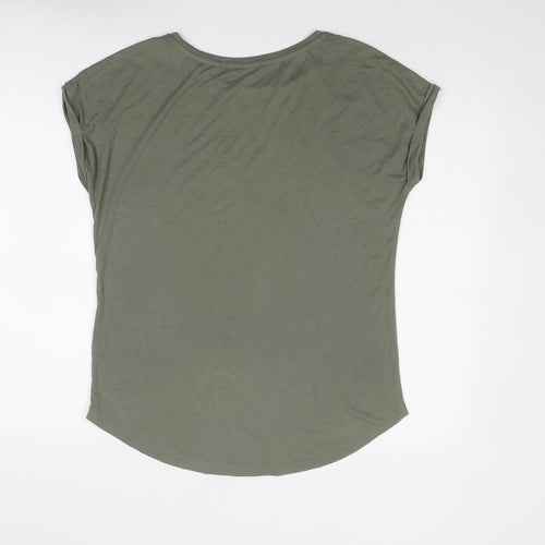NEXT Womens Green Cotton Basic T-Shirt Size 10 Round Neck