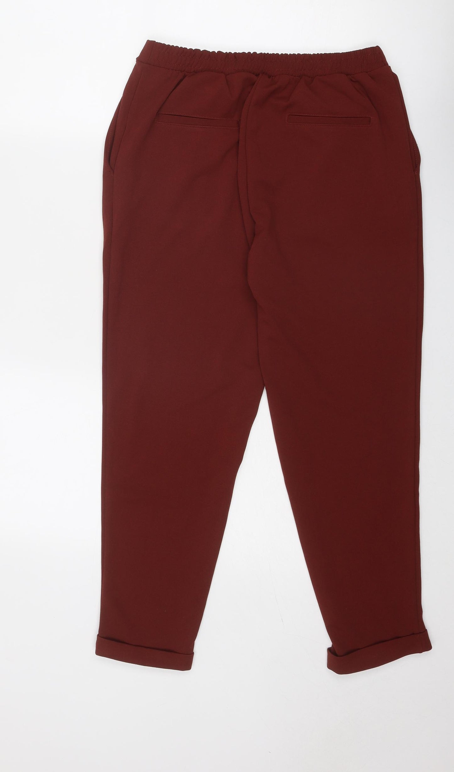 Terranova Womens Brown Polyester Carrot Trousers Size M Regular Button