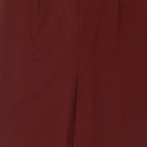 Terranova Womens Brown Polyester Carrot Trousers Size M Regular Button