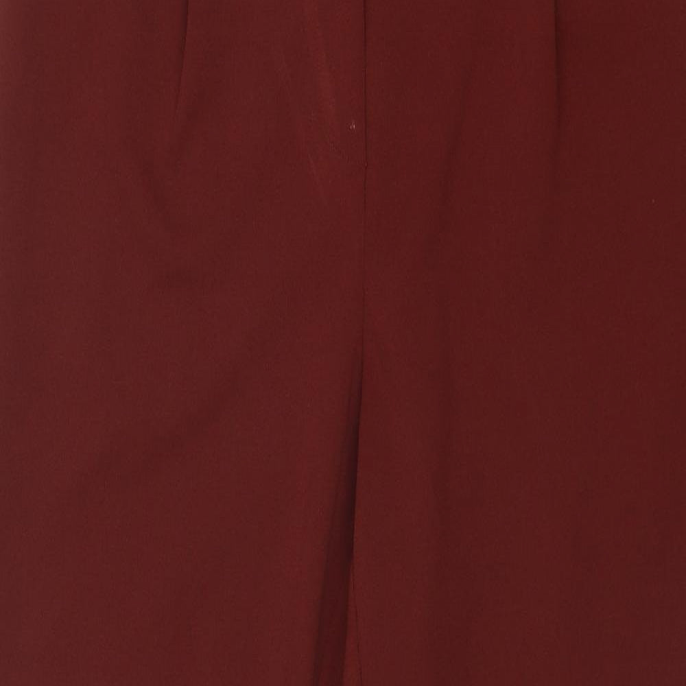 Terranova Womens Brown Polyester Carrot Trousers Size M Regular Button