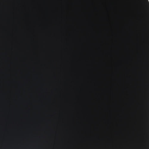 Precis Womens Black Polyester A-Line Skirt Size 14 Zip