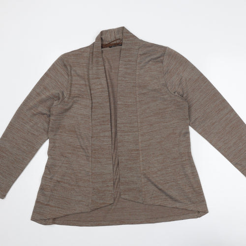 Tigi Womens Brown V-Neck Polyester Cardigan Jumper Size 10 - Size 10-12