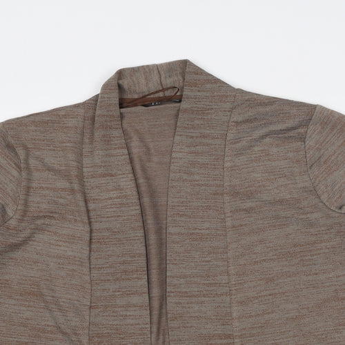 Tigi Womens Brown V-Neck Polyester Cardigan Jumper Size 10 - Size 10-12