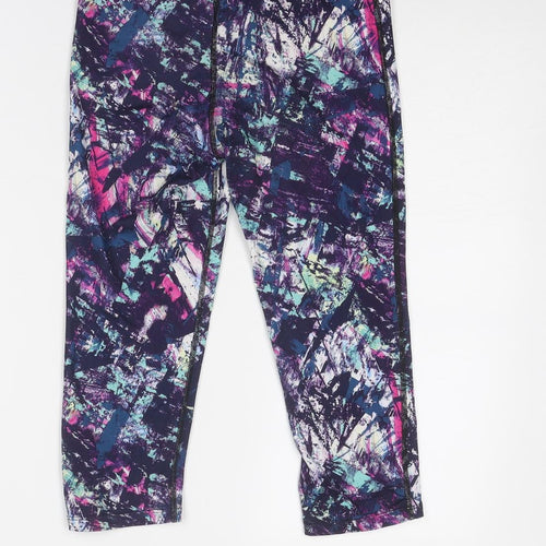 H&M Girls Multicoloured Geometric Polyester Jogger Trousers Size 11-12 Years Regular Pullover - Leggings
