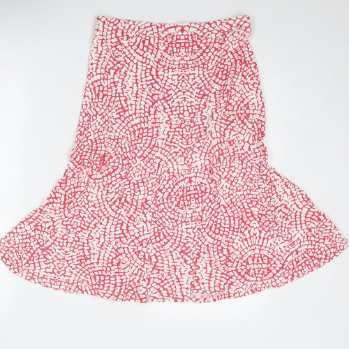 Cotswold Collections Womens Pink Geometric Polyester Swing Skirt Size S
