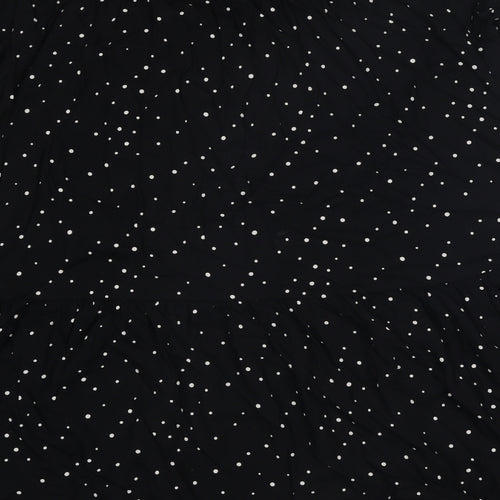 Yours Womens Black Polka Dot Viscose Shirt Dress Size 18 Collared Button