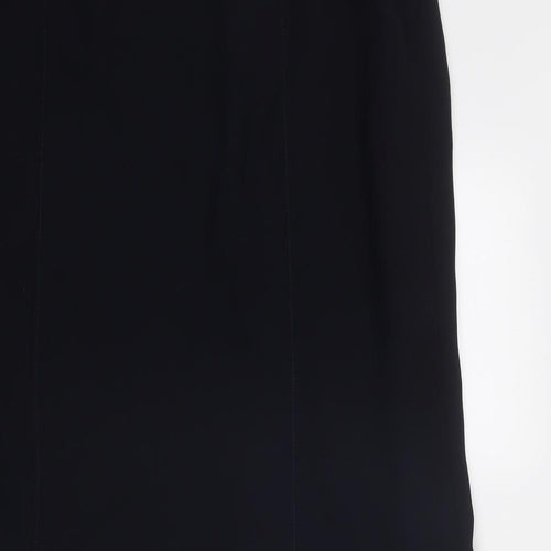 BHS Womens Blue Polyester Swing Skirt Size 36 in Zip