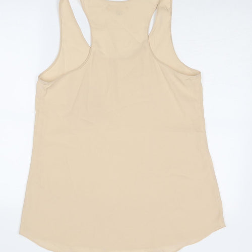 River Island Womens Beige Polyester Basic Tank Size 14 Round Neck