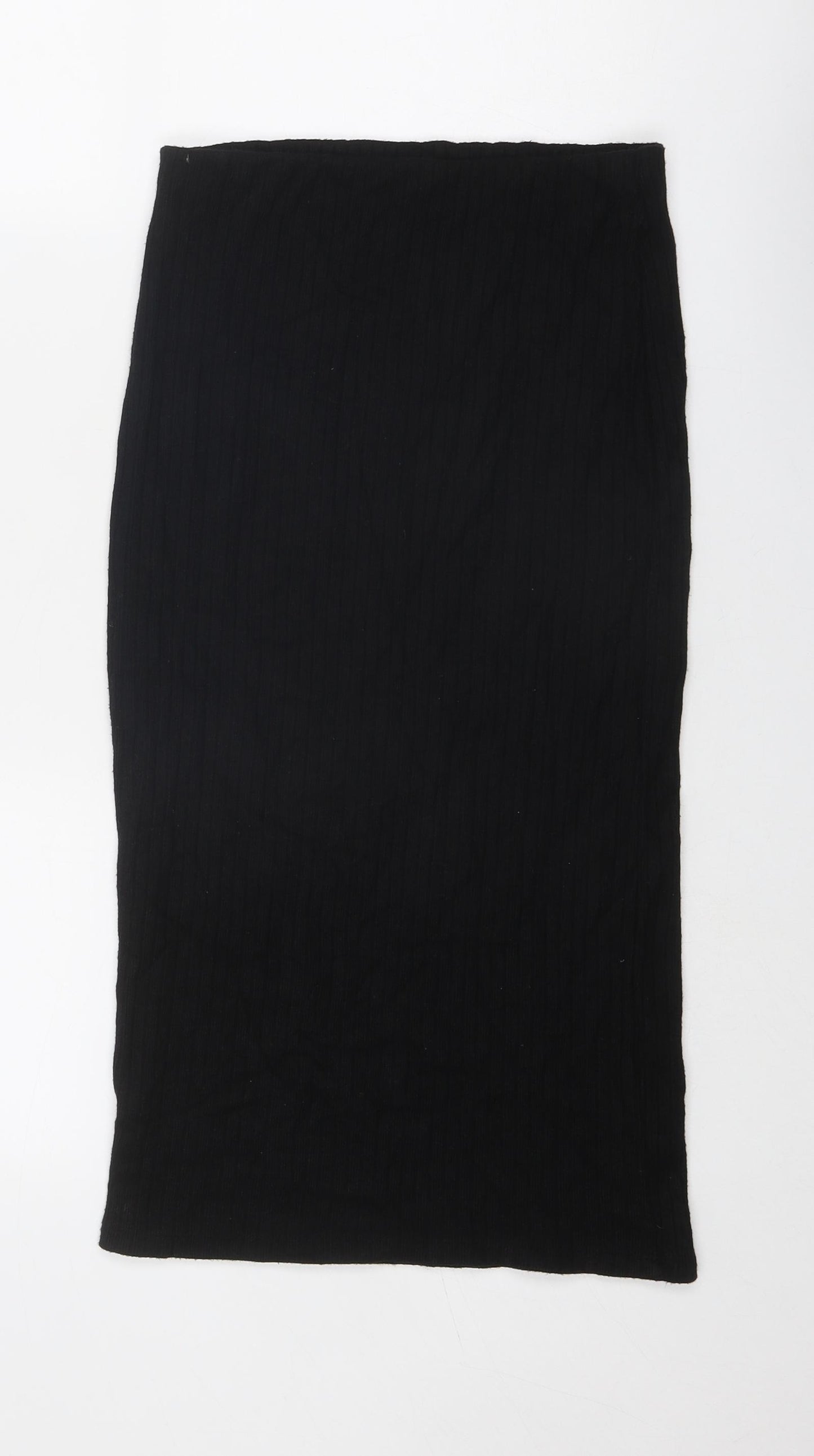 Zara Womens Black Polyester Straight & Pencil Skirt Size M