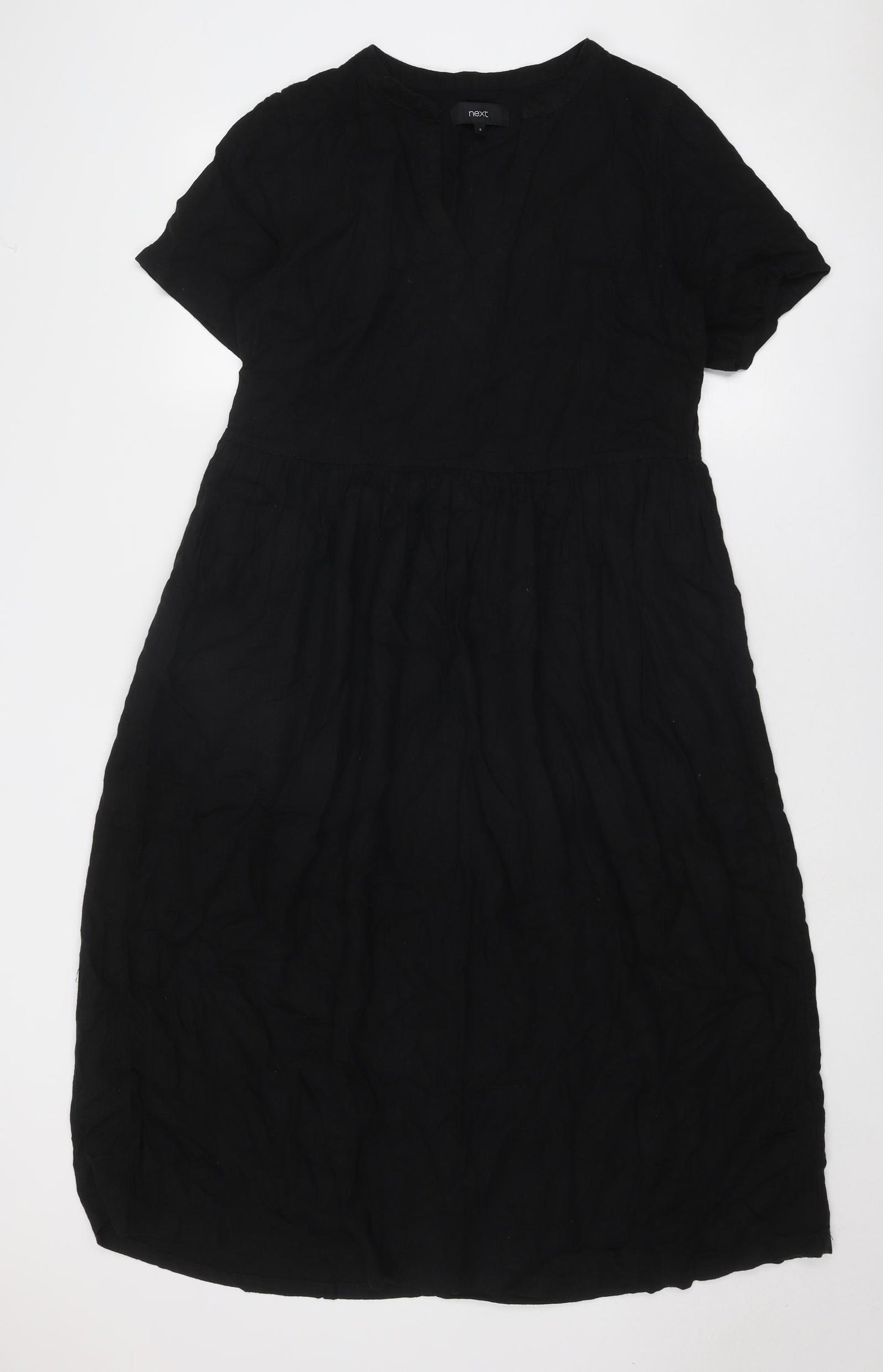 NEXT Womens Black Viscose Maxi Size 8 Round Neck Pullover