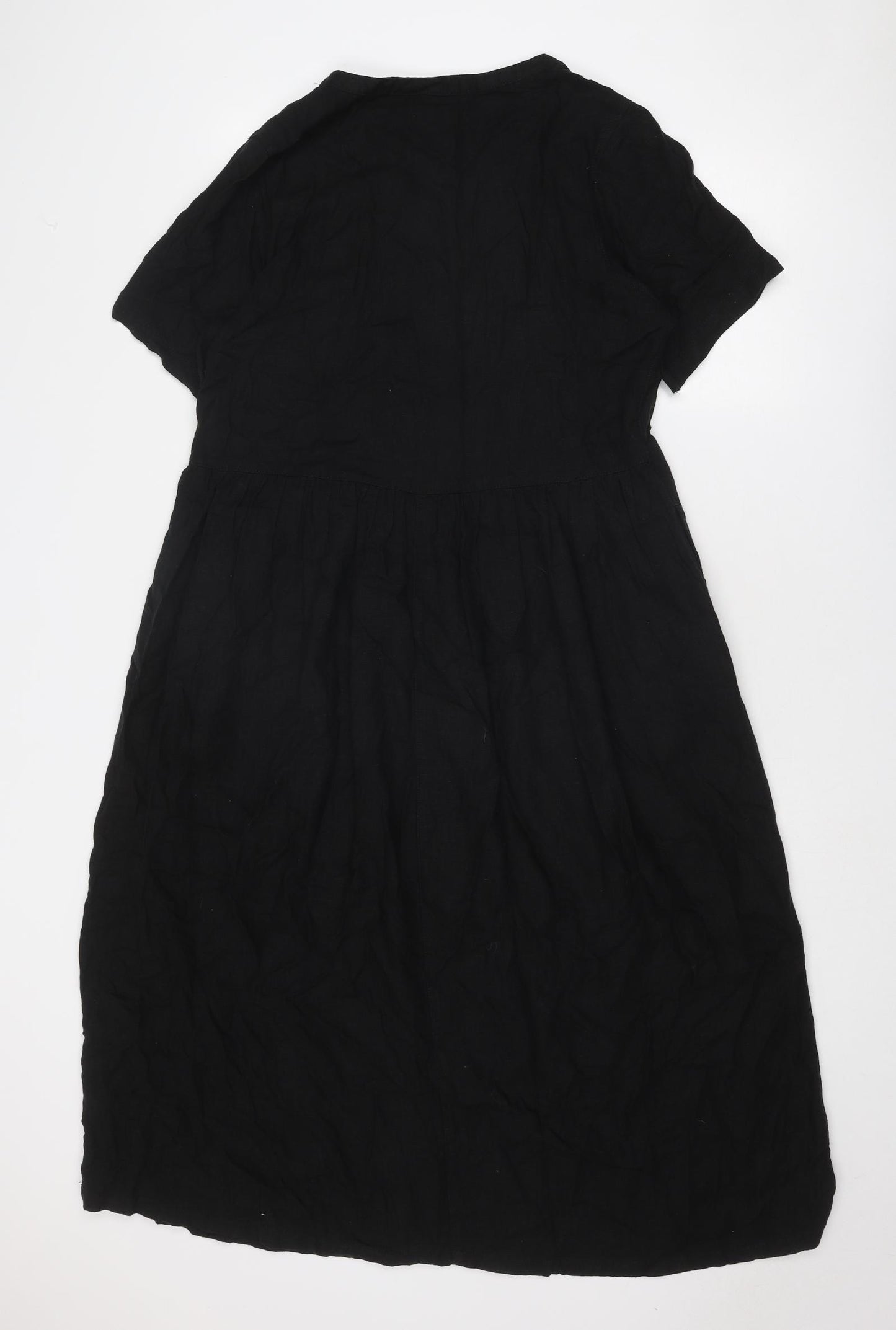 NEXT Womens Black Viscose Maxi Size 8 Round Neck Pullover