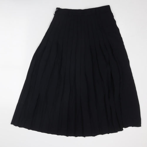 Cavita Womens Blue Polyester Pleated Skirt Size 12 Zip