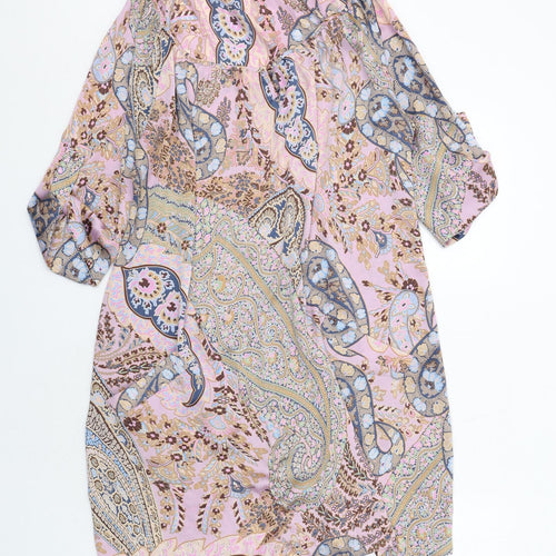 Wallis Womens Multicoloured Paisley Polyester A-Line Size 16 Scoop Neck Pullover