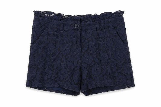 NEXT Girls Blue Cotton Chino Shorts Size 11 Years Regular Zip