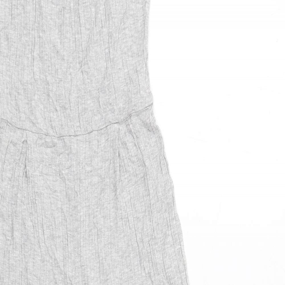 FOREVER 21 Womens Grey Viscose Jumpsuit One-Piece Size S Pullover - Ribbed