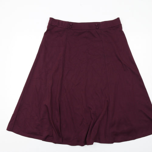 Eastex Womens Purple Polyester Swing Skirt Size 16