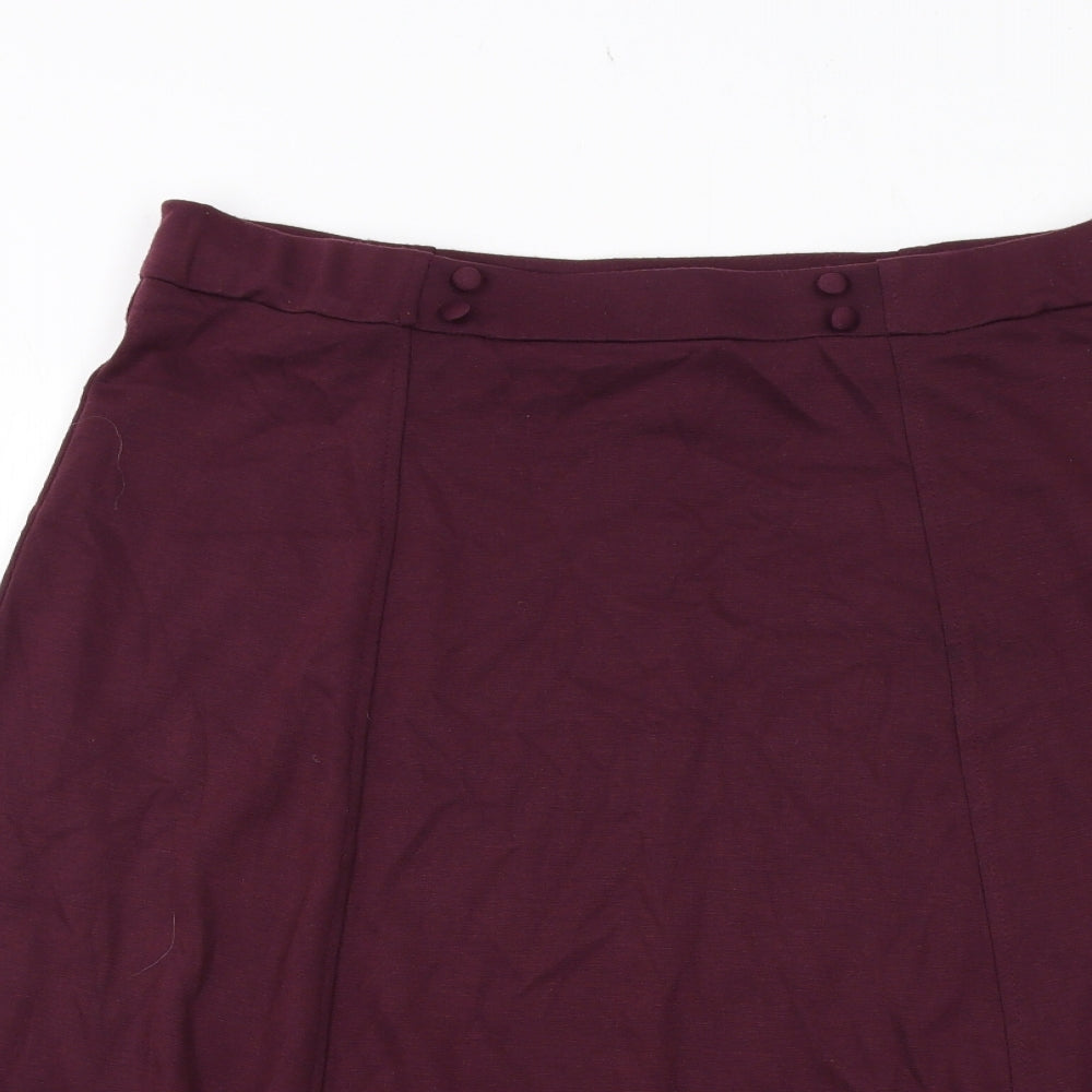 Eastex Womens Purple Polyester Swing Skirt Size 16