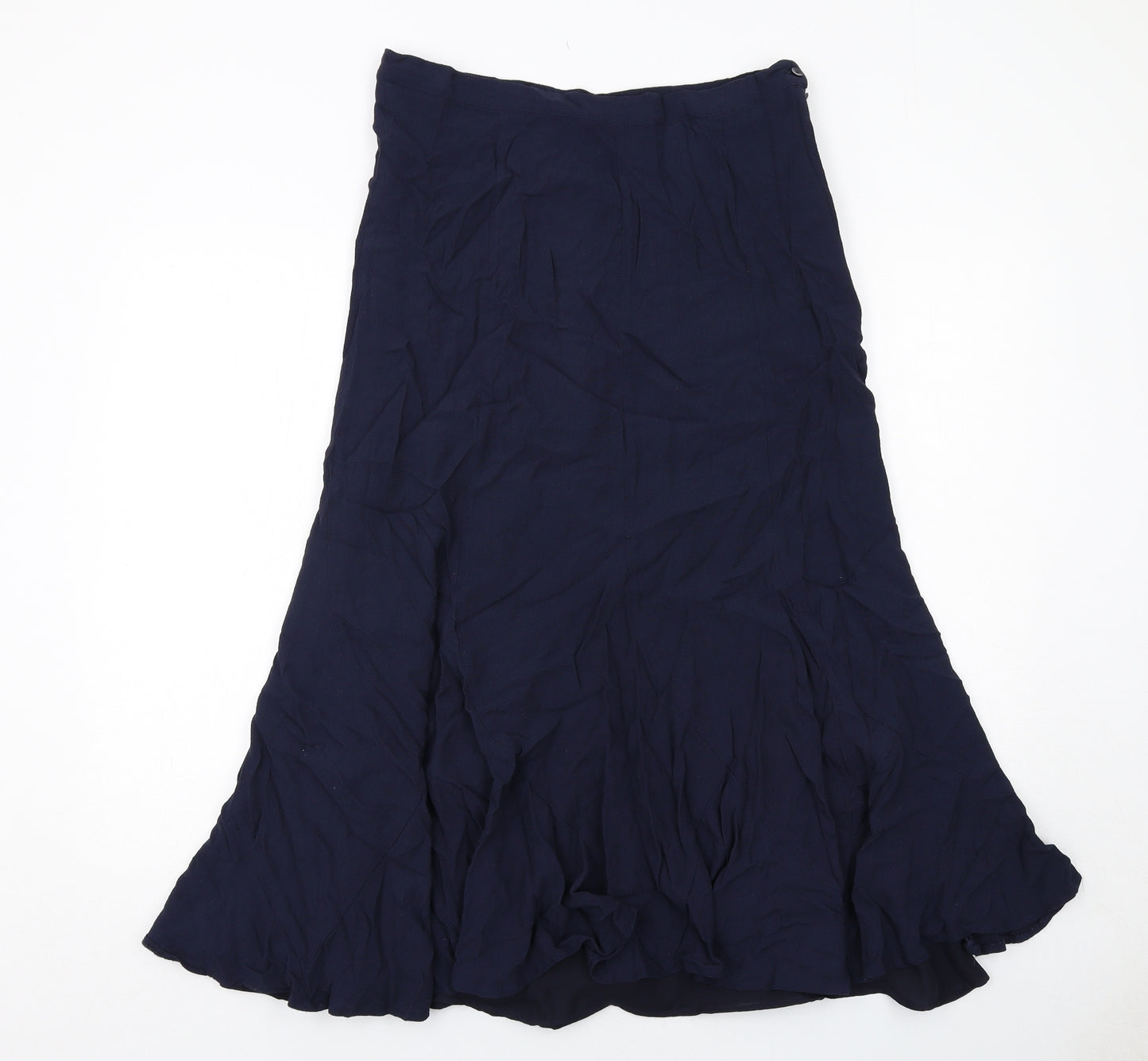 Per Una Womens Blue Viscose Maxi Skirt Size 12 Zip