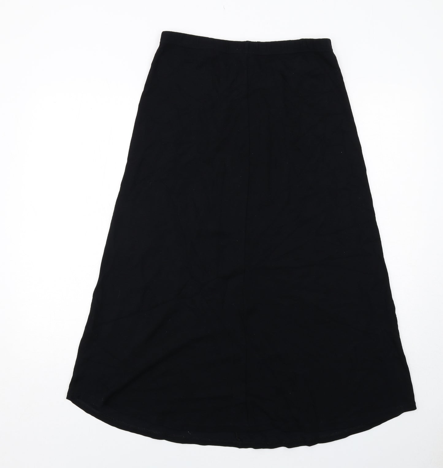 Sensations Womens Black Viscose Swing Skirt Size 14