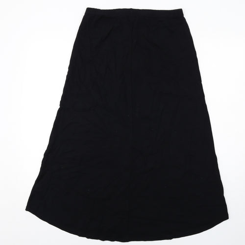 Sensations Womens Black Viscose Swing Skirt Size 14