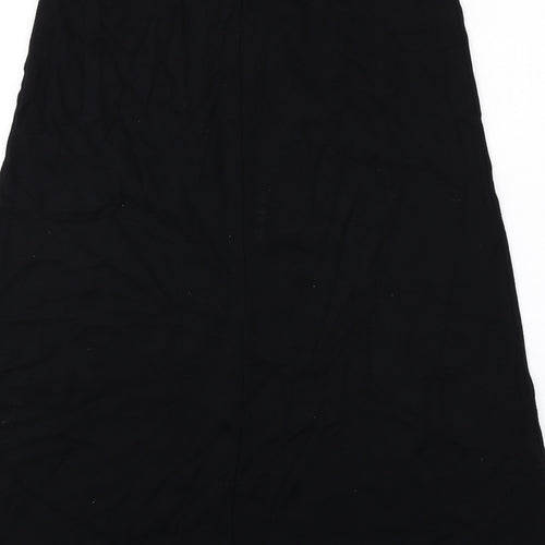 Sensations Womens Black Viscose Swing Skirt Size 14