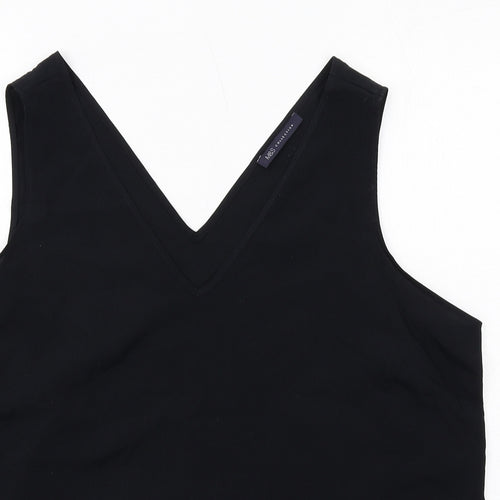 Marks and Spencer Womens Black Polyester Basic Tank Size 20 V-Neck