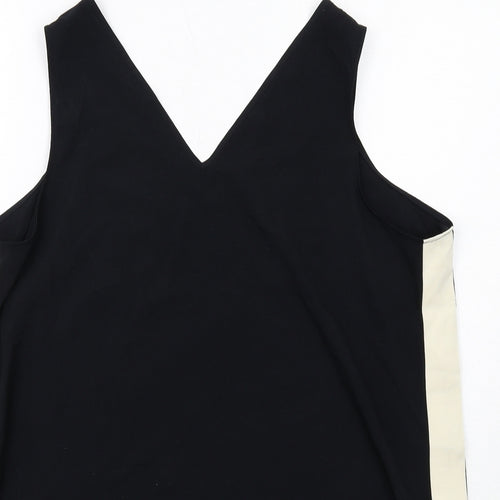 Marks and Spencer Womens Black Polyester Basic Tank Size 20 V-Neck