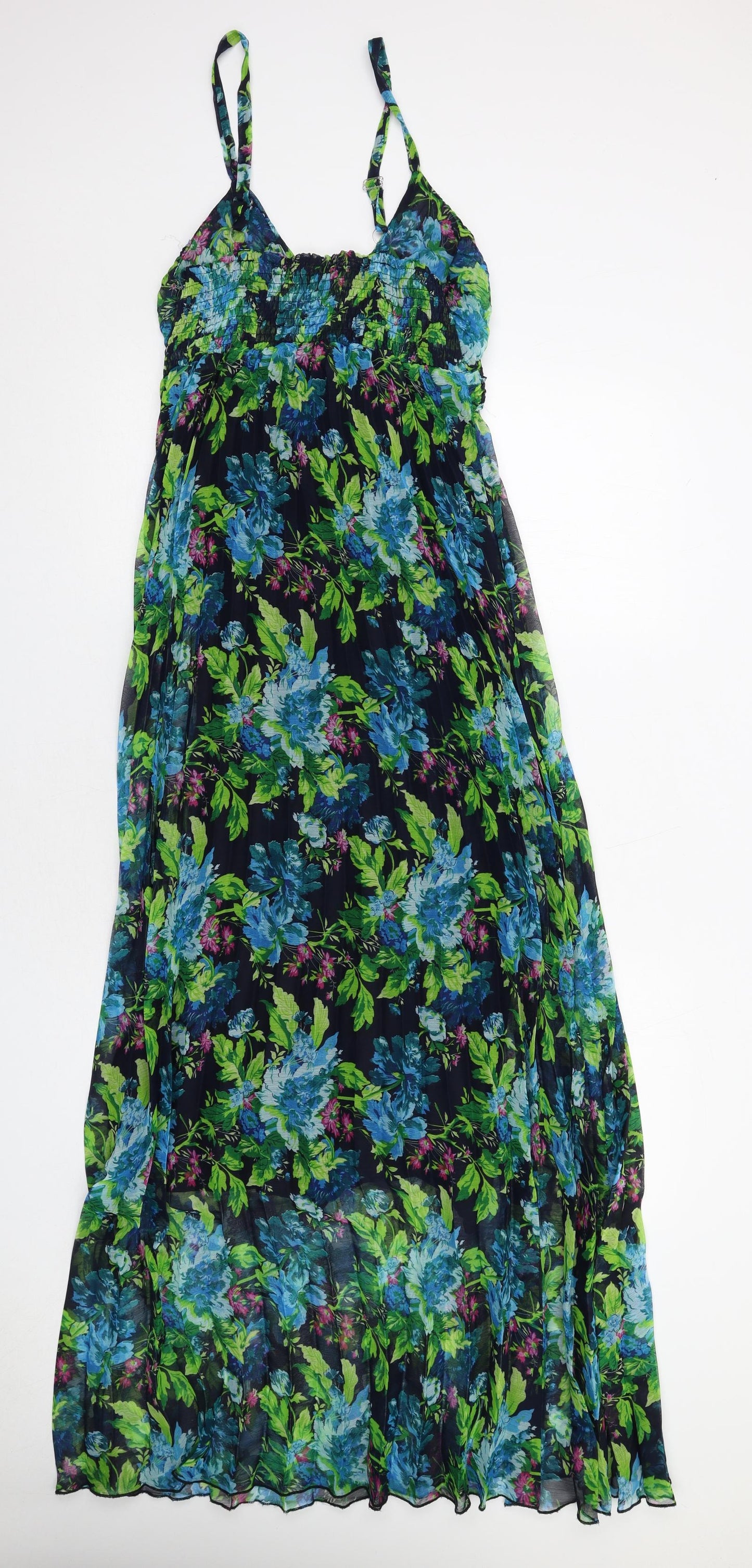 PARISIAN SIGNATURE Womens Multicoloured Floral Polyester Maxi Size 12 V-Neck Pullover