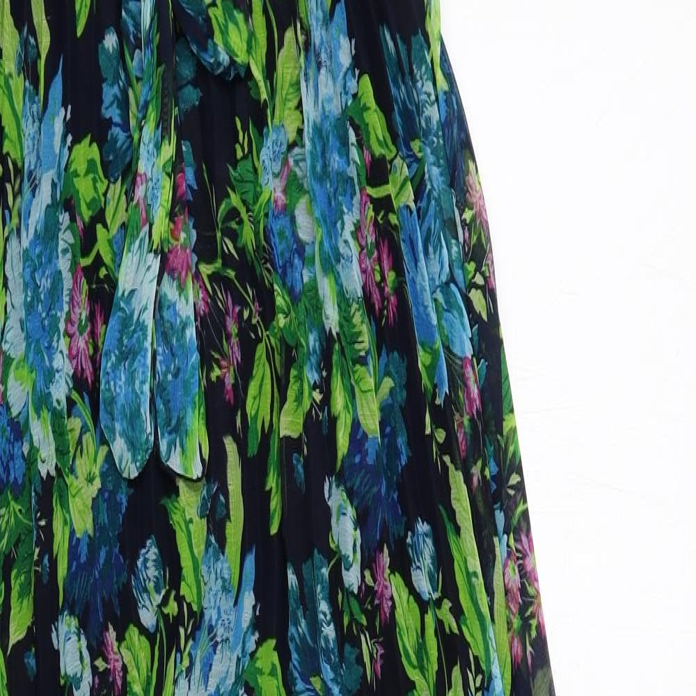 PARISIAN SIGNATURE Womens Multicoloured Floral Polyester Maxi Size 12 V-Neck Pullover
