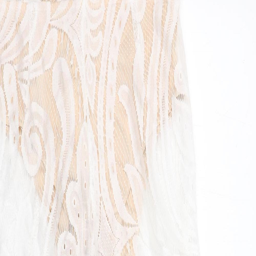 In the Style Womens White Polyester Jumpsuit One-Piece Size 12 Zip